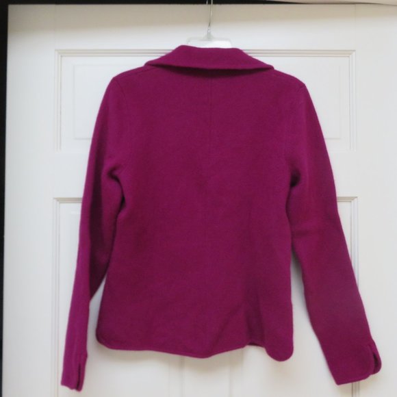 Ann Taylor fuchsia cardigan sweater blazer size M - Picture 2 of 7